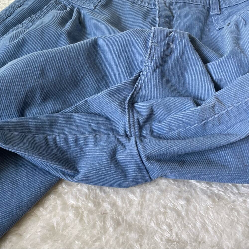 River Trader Y2K High Rise Pleated Tapered Corduroy Pants Blue Slouchy Normcore - Picture 15 of 16